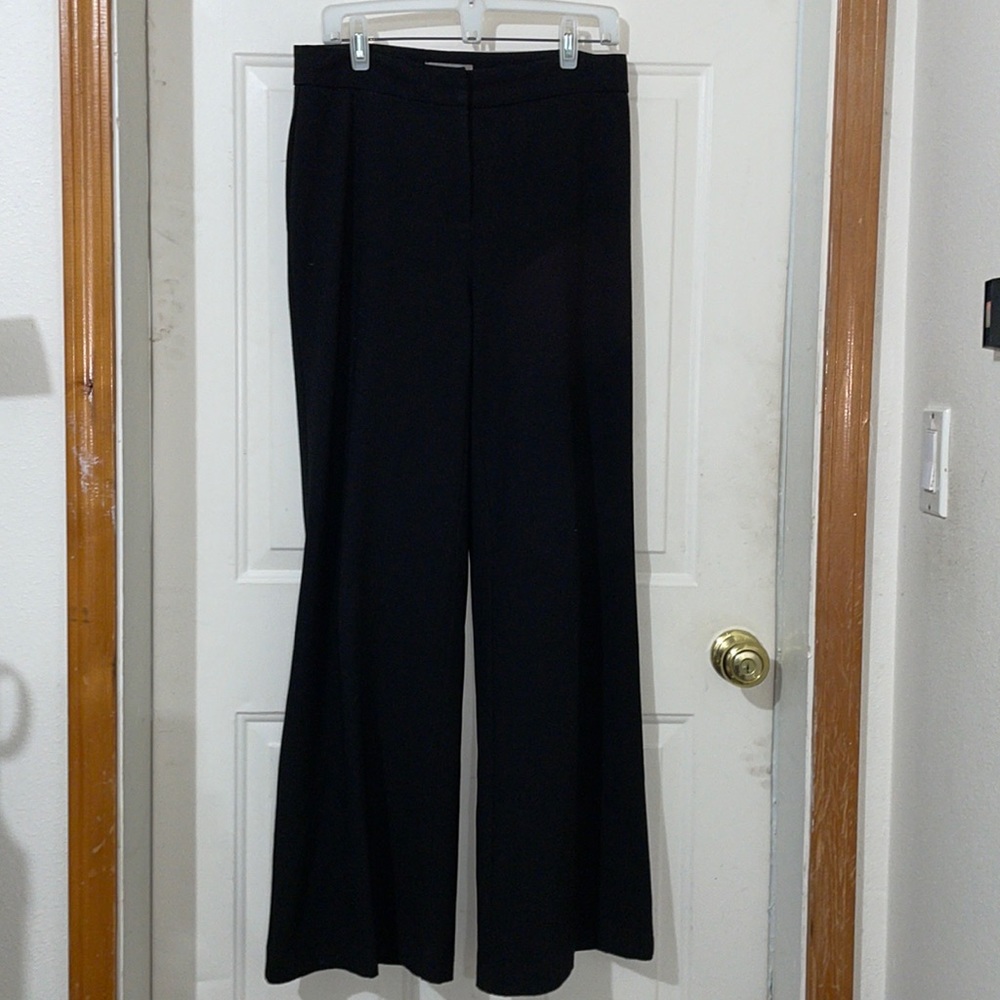 Nanette Lepore wide leg black crepe trousers. Size 6